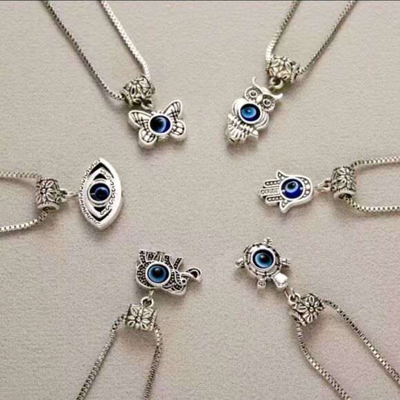 Eye of God Necklace Metal Chains Necklace - Picture 3 of 9